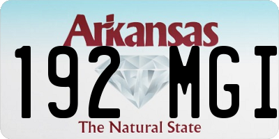 AR license plate 192MGI