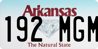 AR license plate 192MGM