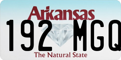 AR license plate 192MGQ