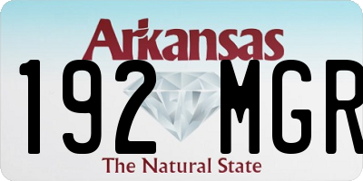 AR license plate 192MGR