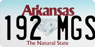 AR license plate 192MGS