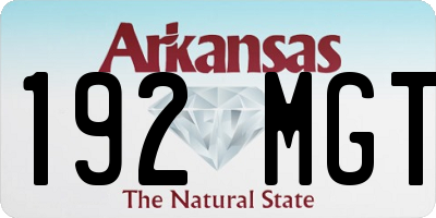 AR license plate 192MGT