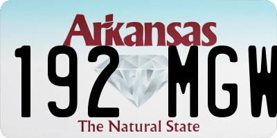 AR license plate 192MGW