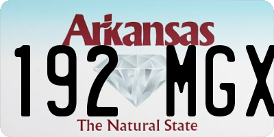 AR license plate 192MGX