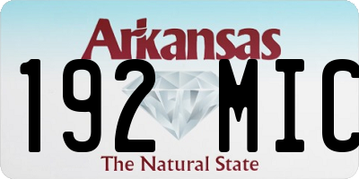 AR license plate 192MIC