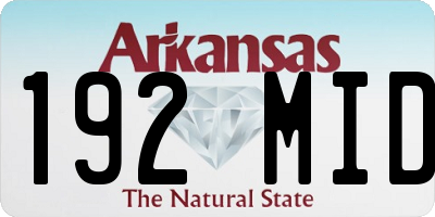 AR license plate 192MID