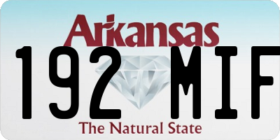 AR license plate 192MIF