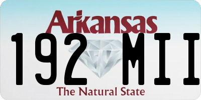 AR license plate 192MII