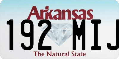 AR license plate 192MIJ