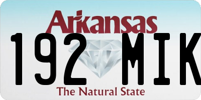 AR license plate 192MIK