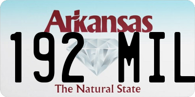 AR license plate 192MIL