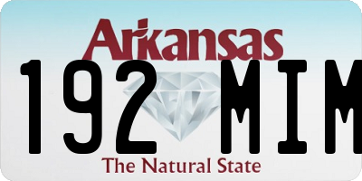 AR license plate 192MIM