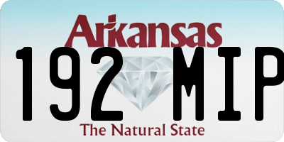 AR license plate 192MIP