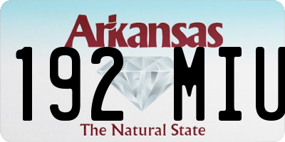 AR license plate 192MIU