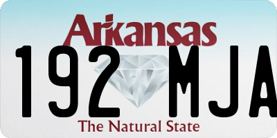 AR license plate 192MJA