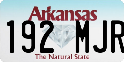AR license plate 192MJR