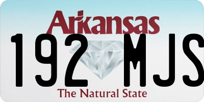 AR license plate 192MJS