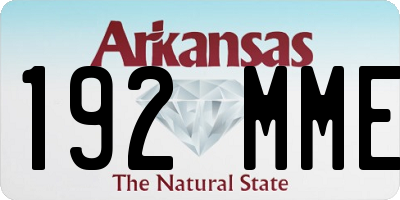 AR license plate 192MME