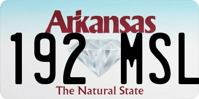 AR license plate 192MSL