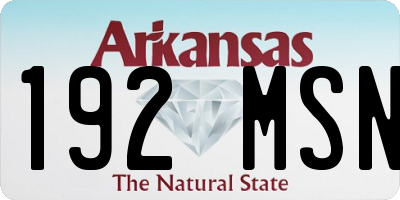 AR license plate 192MSN