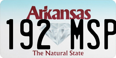 AR license plate 192MSP