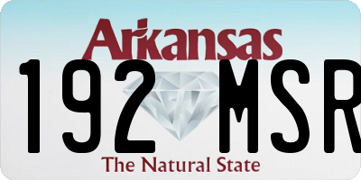 AR license plate 192MSR
