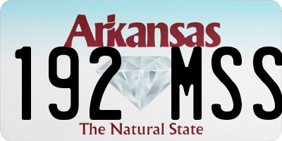 AR license plate 192MSS
