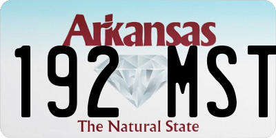 AR license plate 192MST