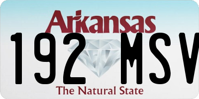 AR license plate 192MSV