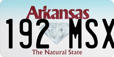 AR license plate 192MSX