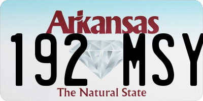 AR license plate 192MSY