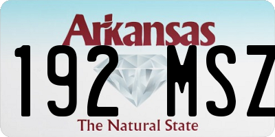 AR license plate 192MSZ