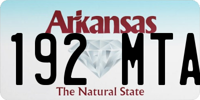 AR license plate 192MTA