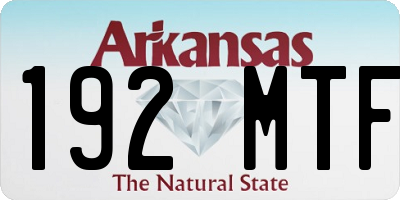 AR license plate 192MTF