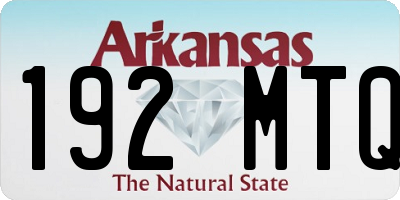 AR license plate 192MTQ