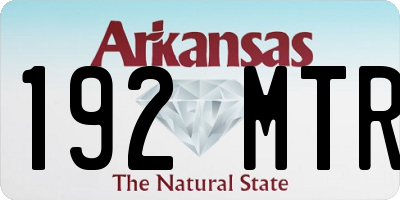AR license plate 192MTR