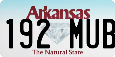 AR license plate 192MUB