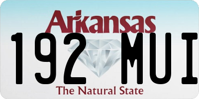 AR license plate 192MUI