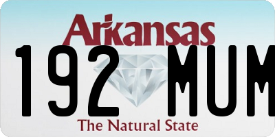 AR license plate 192MUM