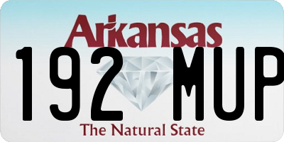 AR license plate 192MUP