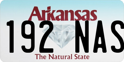 AR license plate 192NAS