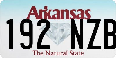 AR license plate 192NZB