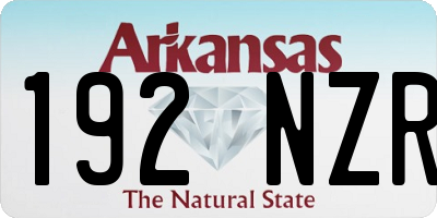 AR license plate 192NZR