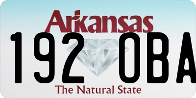 AR license plate 192OBA