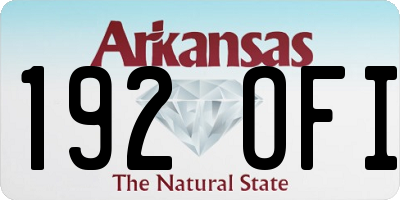 AR license plate 192OFI