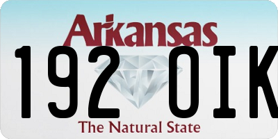 AR license plate 192OIK