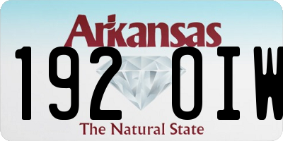 AR license plate 192OIW