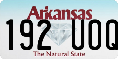 AR license plate 192UOQ