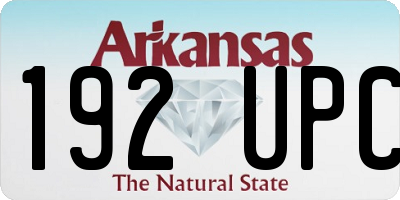 AR license plate 192UPC
