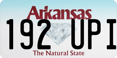AR license plate 192UPI